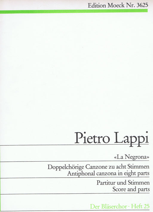 Lappi: La Negrona - Antiphonal Canzona in 8 Parts