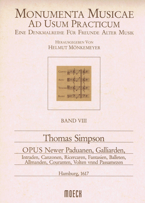 Simpson: "Opus Newer Paduanen, Galliarden..." in 5 Parts