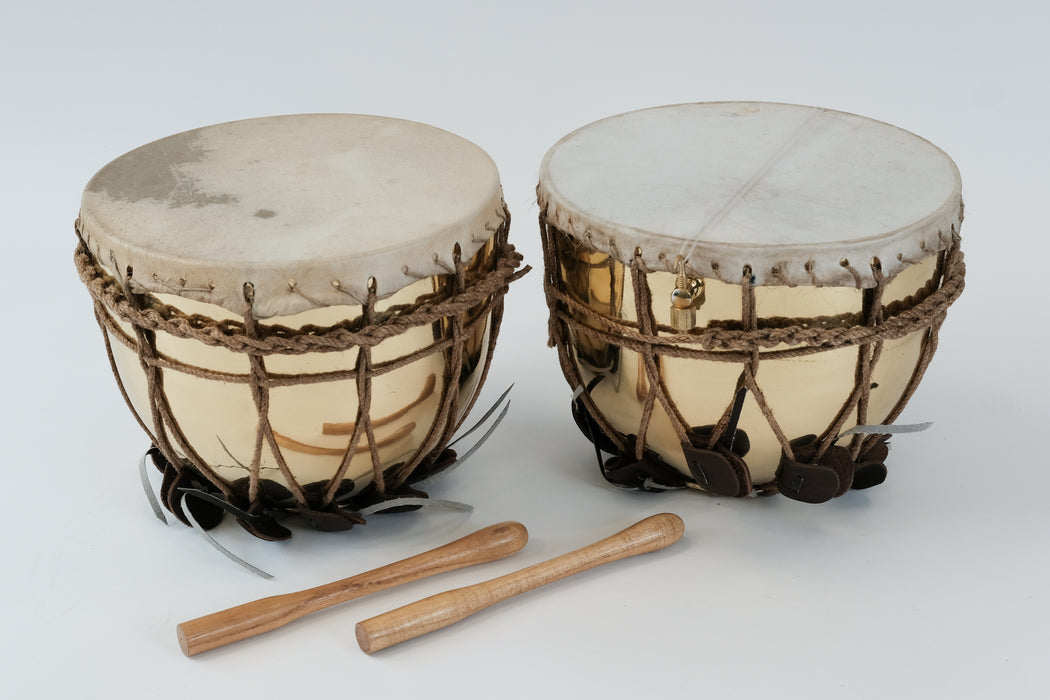 10" Naker Drums (pair) with beaters by Early Music Shop
