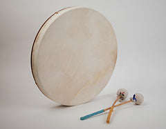 EMS 18" x 2" Frame Drum with Beater and Fitted Case
