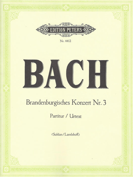 J. S. Bach: Brandenburg Concerto No. 3 - Score