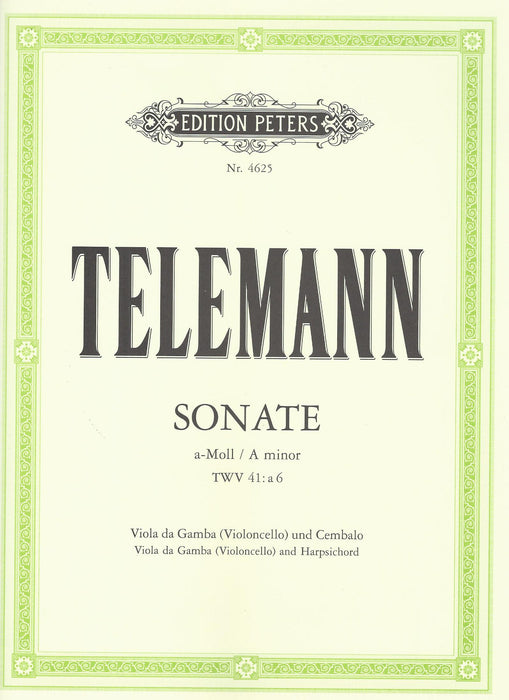 Telemann: Sonata in A Minor for Viola da Gamba and Harpsichord