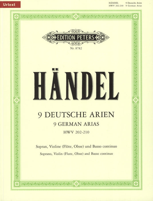 Handel: 9 German Arias for Soprano, Violin and Basso Continuo