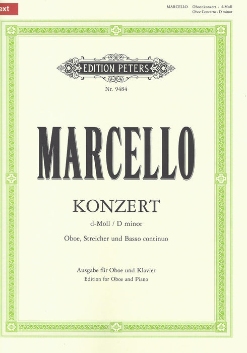 Marcello: Concerto in D Minor for Oboe- Piano Reduction