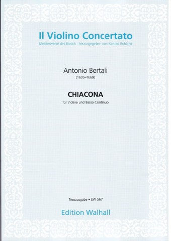 Bertali: Chiacona for Violin and Basso Continuo