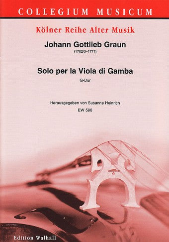 Graun: Solo for Viola da Gamba in G Major
