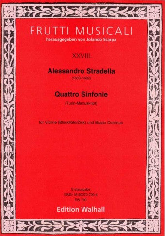 Stradella: 4 Sinfonias for Violin and Basso Continuo (Turin Manuscript)