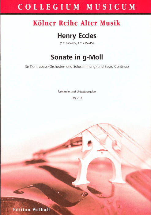 Eccles: Sonata in G Minor for Double Bass and Basso Continuo