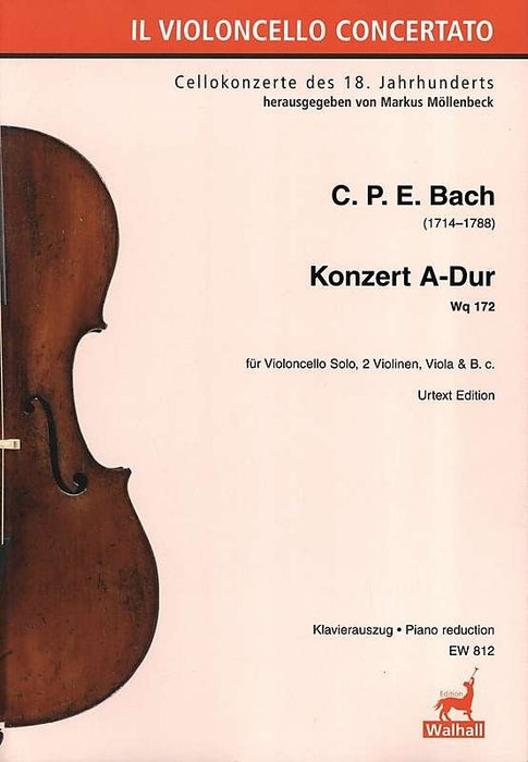 C. P. E. Bach: Concerto in A Major for Violoncello and Orchestra - Piano Reduction