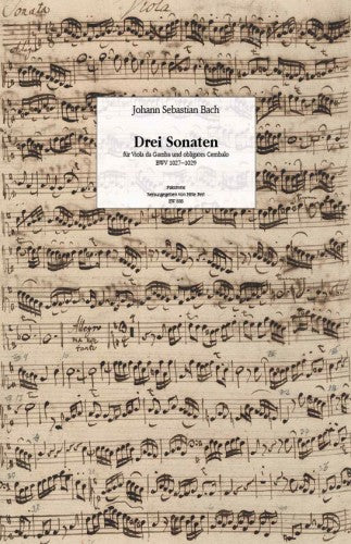 J. S. Bach: 3 Sonatas for Viola da Gamba and Harpsichord Obbligato