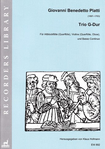 Platti: Trio in G Major for Treble Recorder, Violin and Basso Continuo