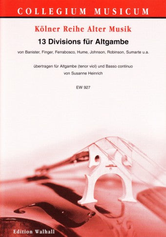 Various: 13 Divisions for Tenor Viol and Basso Continuo