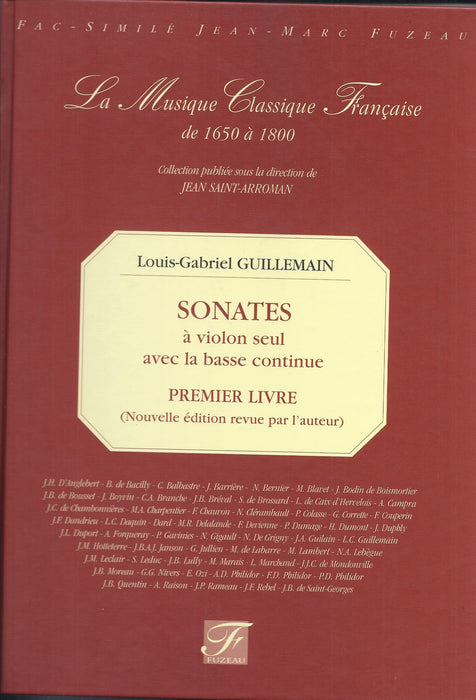 Guillemain: Sonatas for Violin and Basso Continuo, Premier Livre