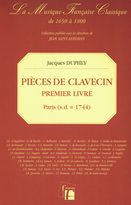 Duphly: Pieces de Clavecin, Premier Livre