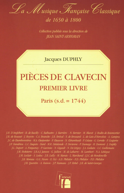 Duphly: Pieces de Clavecin, Premier Livre