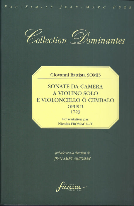 Somis: Sonate da Camera for Violin and Basso Continuo, Op. 2 (1723)