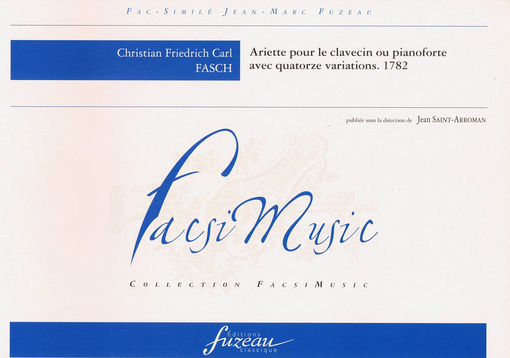 Fasch: Ariette with 14 Variations for Harpsichord or Piano (1782)