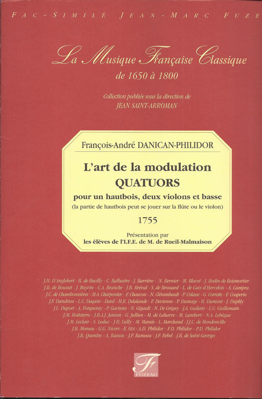 Danican-Philidor: L'art de la modulation - Quartets for Oboe, 2 Violins and Basso Continuo (1755)