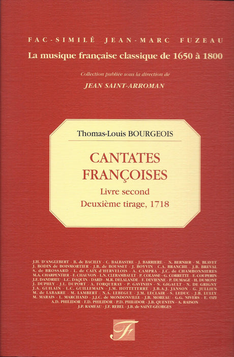 Bourgeois: Cantates Francoises, Livre Second, Deuxieme tirage (1718)