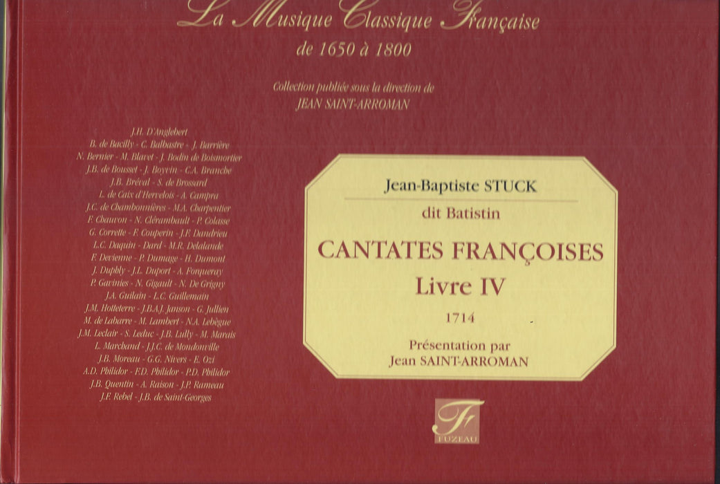 Stuck: Cantates Francoises, Livre IV (1714)