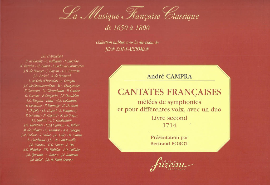 Campra: Cantates Francaises, Livre Second (1714)