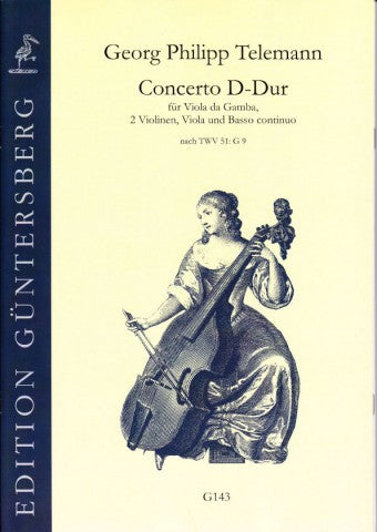 Telemann: Concerto in D Major for Viola da Gamba, Strings and Basso Continuo