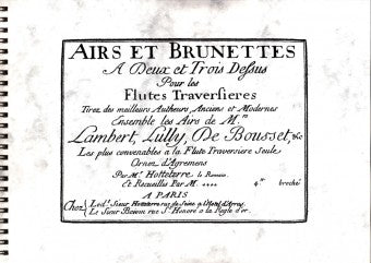 Various: Airs and Brunettes for 2 or 3 Flutes