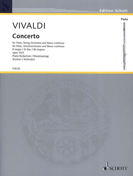 Vivaldi: Concerto in D Major for Flute, Strings and Basso Continuo - Piano Reduction