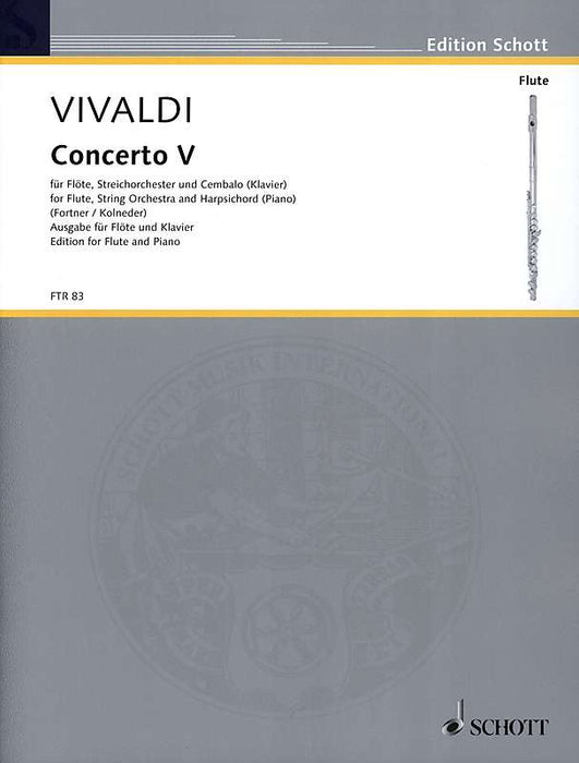 Vivaldi: Concerto for Flute Op. 10/5 - Piano Reduction