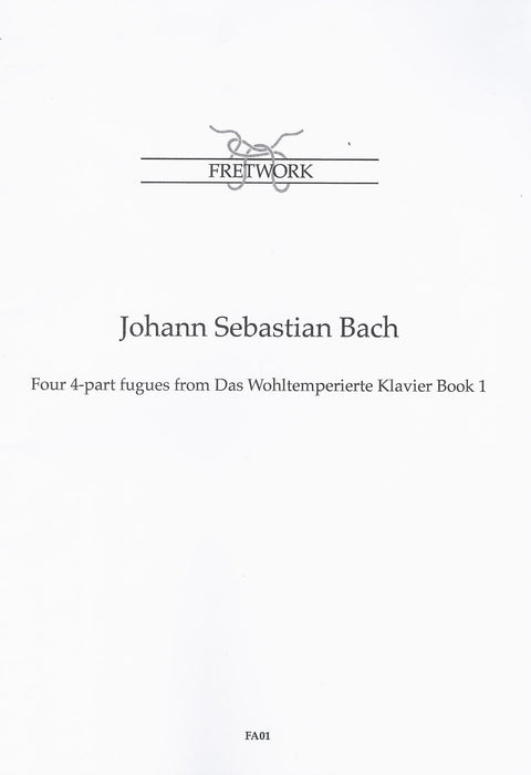Bach: 4 Fugues from Das Wohltemperierte Klavier Book 1 arranged for 4 Viols