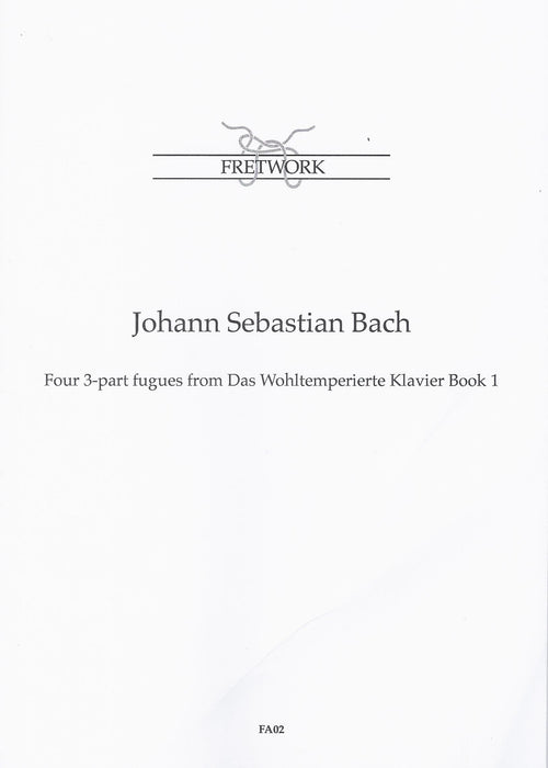 Bach: Four 3-Part Fugues from Das Wohltemperierte Klavier Book 1 for 3 Viols