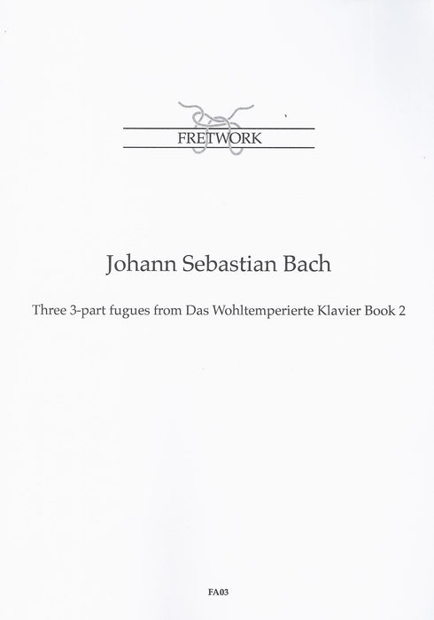 Bach: Three 3-Part Fugues from Das Wohltemperierte Klavier Book 2 for 3 Viols