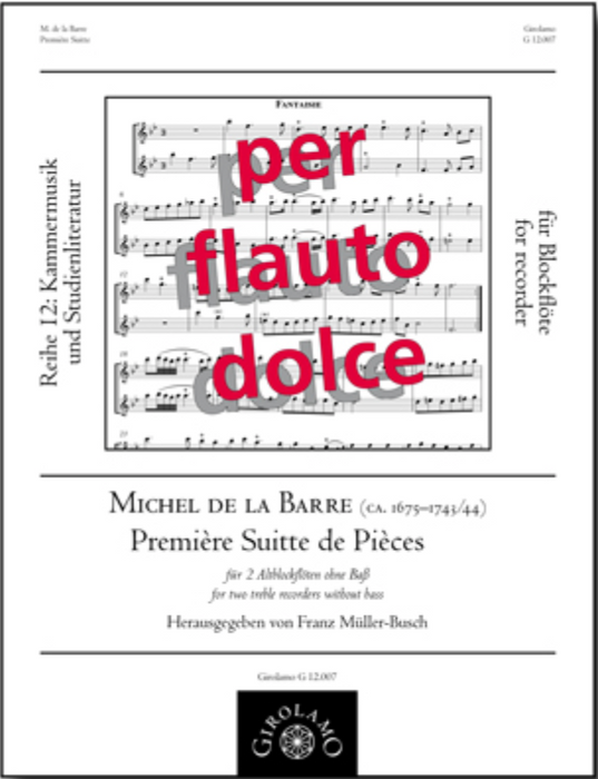 de la Barre: Premiere Suite de Pieces for Recorder Duet