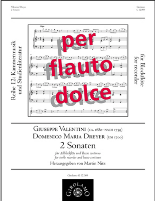 Various: 2 Sonatas for Alto Recorder and Continuo