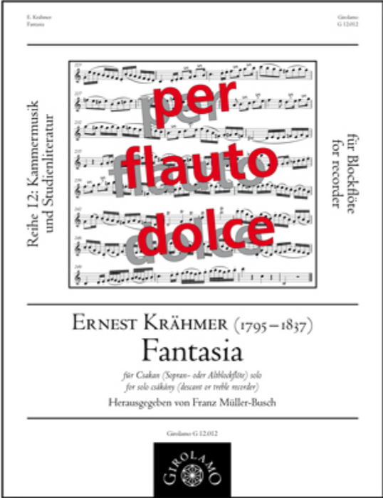 Krahmer: Fantasia for Recorder Solo