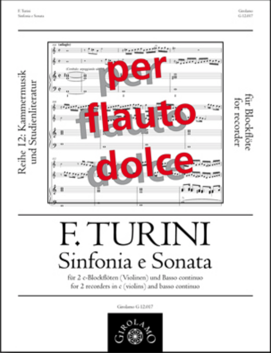 Turini: Sinfonia and Sonata for 2 Recorders and Continuo