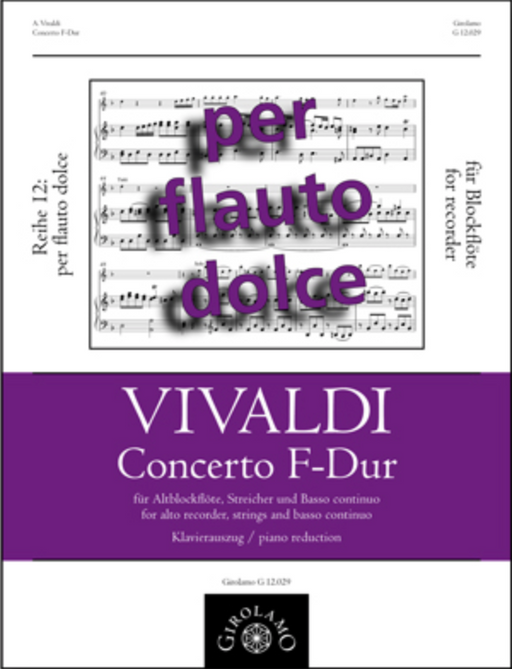 Vivaldi: Concerto in F Major for Alto Recorder and Keyboard