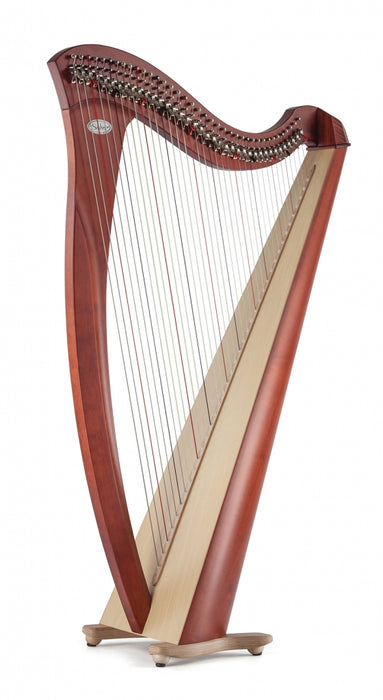 Mia 34 string harp (BioCarbon strings) in cherry finish by Salvi