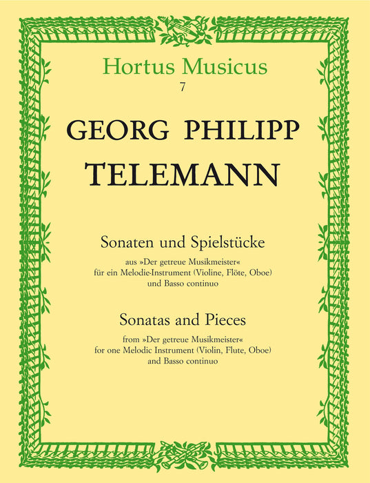 Telemann: Sonatas and Pieces from "Der getreue Musikmeister" for Melodic Instrument and Basso Continuo