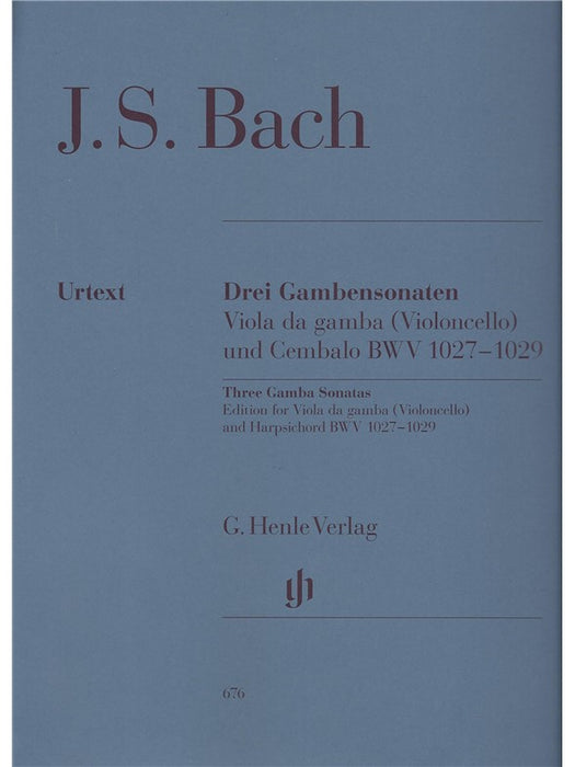 Bach: 3 Sonatas for Viola da Gamba and Harpsichord