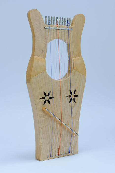 EMS Mini Kinnor 10 String Lyre in Beech by Early Music Shop