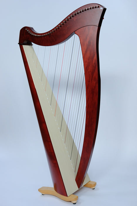 Mia 34 string harp (BioCarbon strings) in mahogany finish by Salvi
