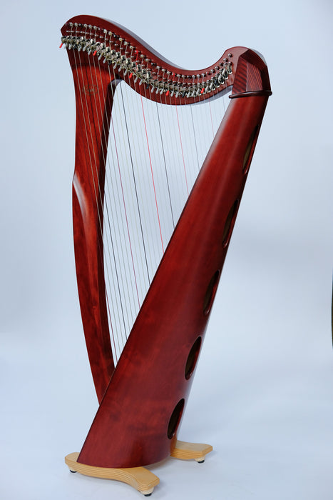 Mia 34 string harp (BioCarbon strings) in mahogany finish by Salvi