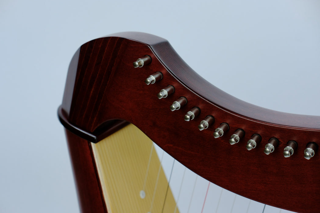 Juno 27 string harp (BioCarbon strings) in mahogany finish by Salvi