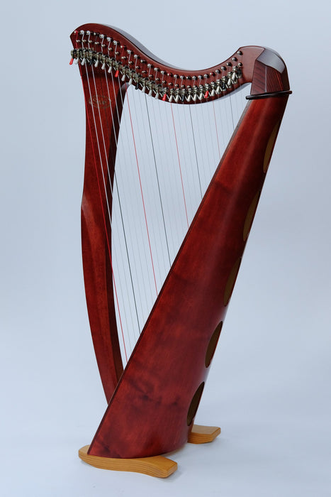 Juno 27 string harp (BioCarbon strings) in red finish by Salvi