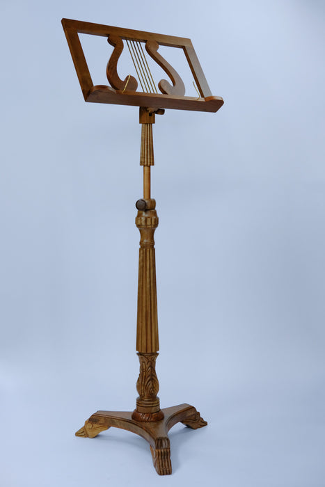 EMS Single Victoria Music Stand in Walnut (solid walnut)