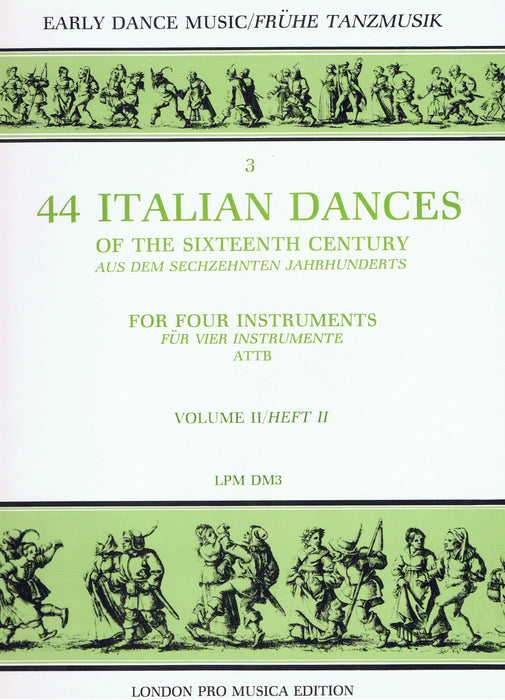 Various: 44 Italian Dances of the 16th Century for 4 Instruments, Vol. 2