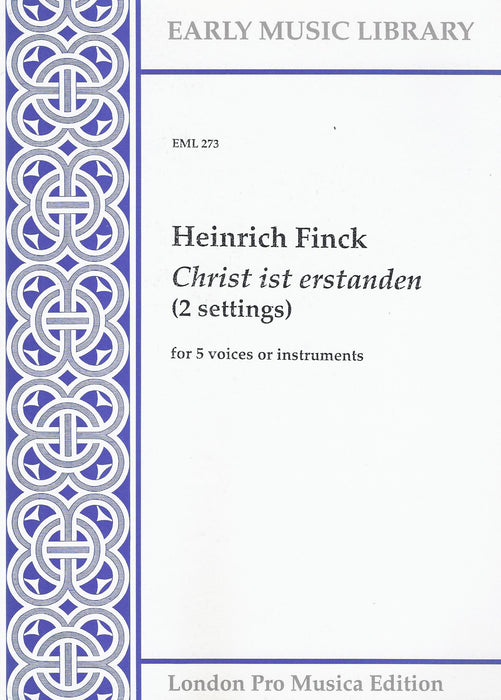 Finck: Christ ist erstanden for 5 Voices or Instruments