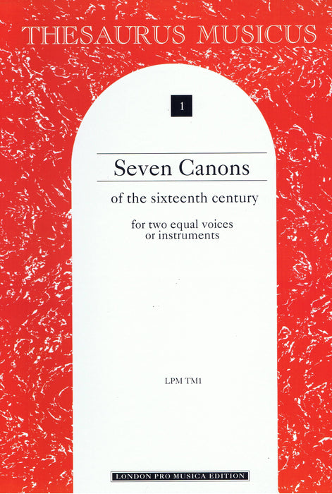 Various: 7 Canons of the 16th Century for two equal voices or instruments