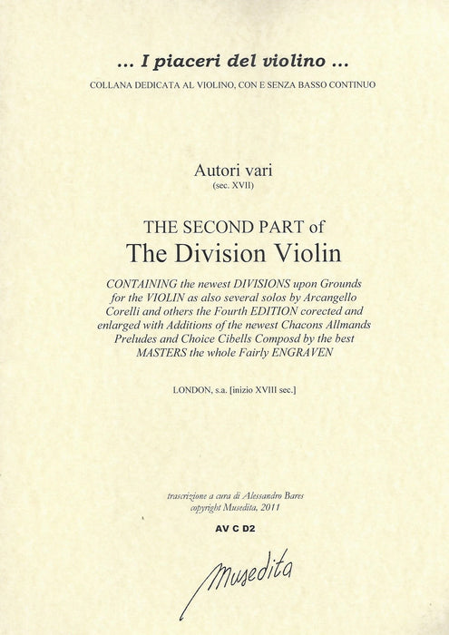 Various: The Second Part of The Division Violin